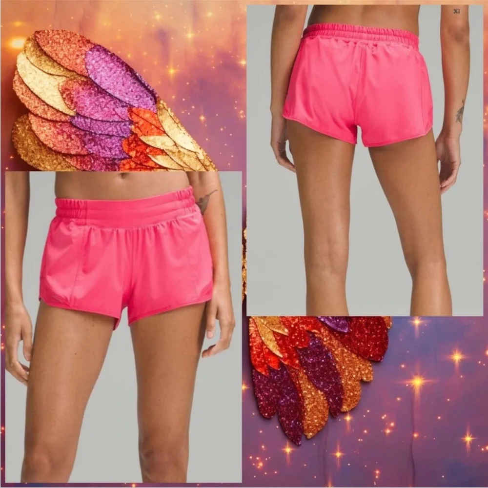 Lululemon Athletica low rise sonic pink hotty hot shorts NWOT EUC 🩷 - Picture 3 of 4